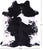 Black & White Natural Cowhide Rug - X-Large 7' 1"H x 6' 0"W
