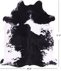 Thumbnail for Black & White Natural Cowhide Rug - X-Large 7' 1
