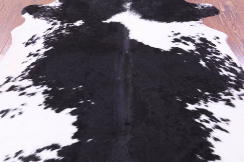 Black & White Natural Cowhide Rug - X-Large 7' 1