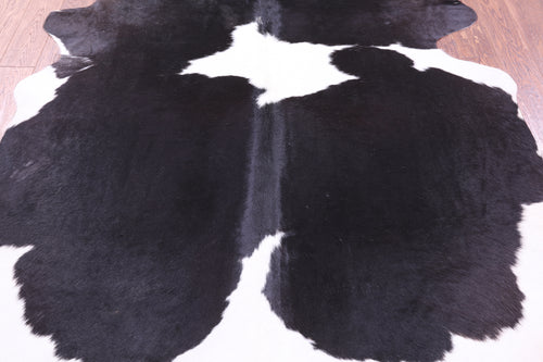 Black & White Natural Cowhide Rug - XX-Large 7' 8