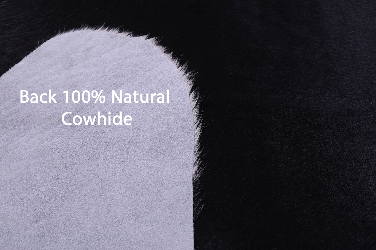Black & White Natural Cowhide Rug - XX-Large 7' 8"H x 6' 1"W