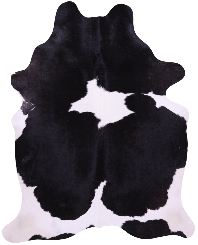 Black & White Natural Cowhide Rug - XX-Large 7' 8"H x 6' 1"W