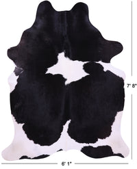 Thumbnail for Black & White Natural Cowhide Rug - XX-Large 7' 8