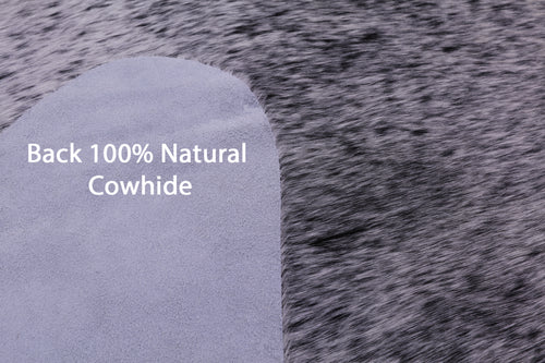 Black Salt & Pepper Natural Cowhide Rug - XX-Large 8' 2