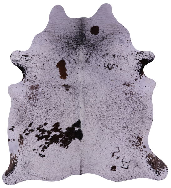 Brown Salt & Pepper Natural Cowhide Rug - XX-Large 7' 10"H x 7' 0"W