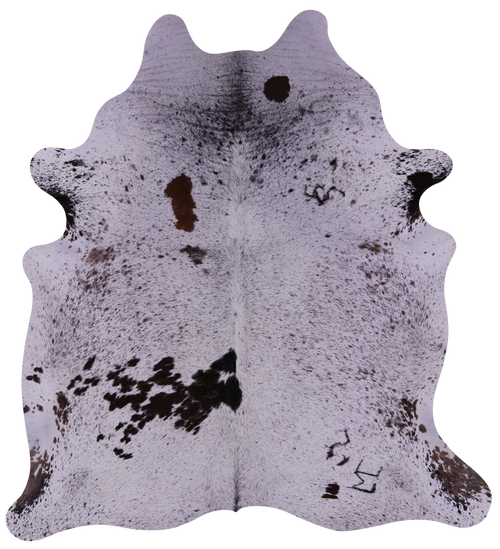 Brown Salt & Pepper Natural Cowhide Rug - XX-Large 7' 10