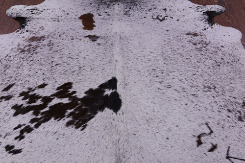 Brown Salt & Pepper Natural Cowhide Rug - XX-Large 7' 10