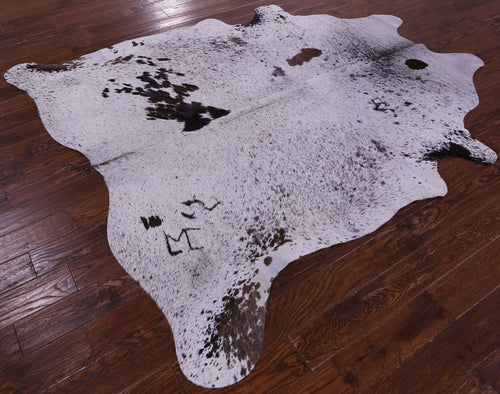 Brown Salt & Pepper Natural Cowhide Rug - XX-Large 7' 10