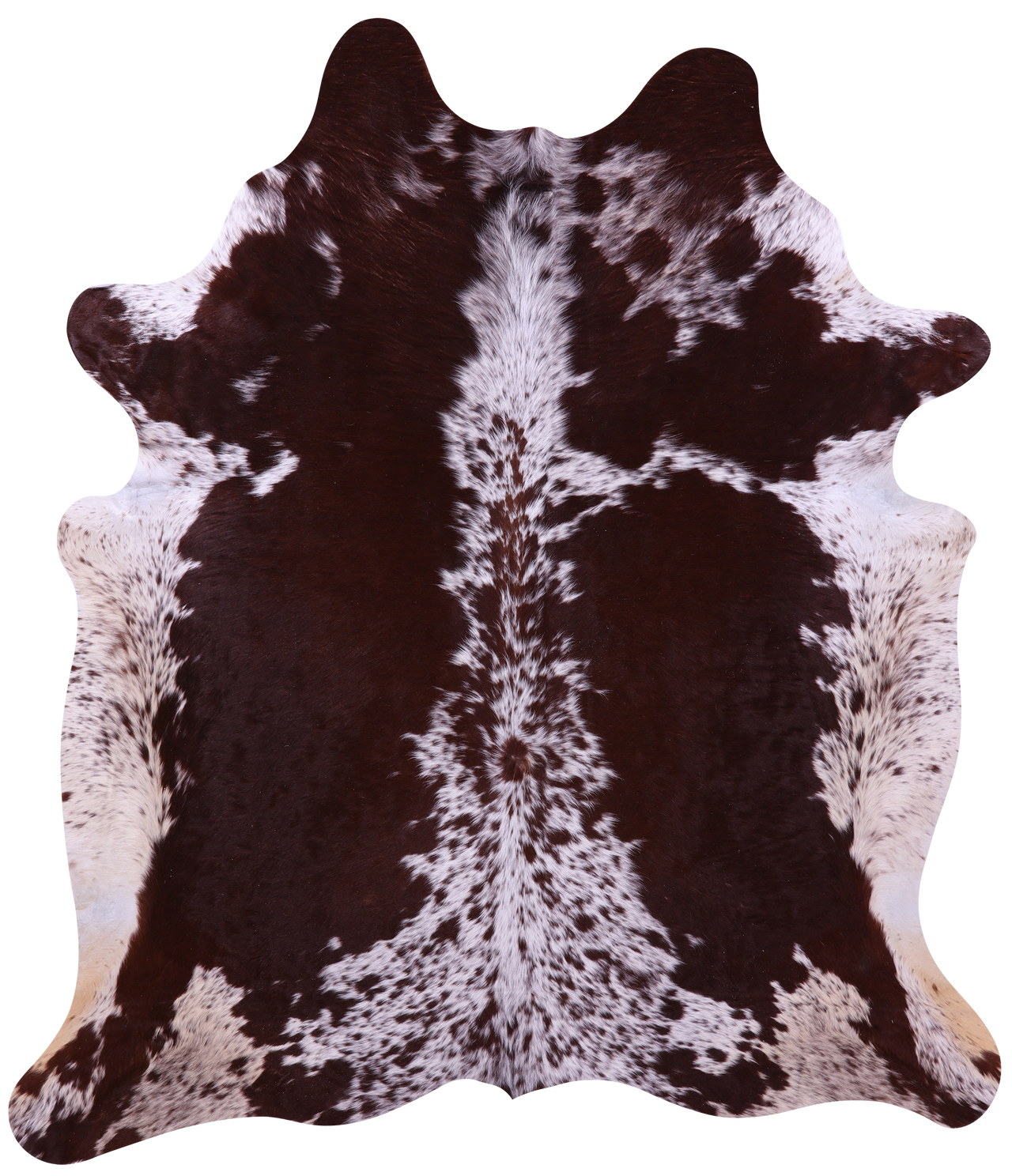 Brown Salt & Pepper Natural Cowhide Rug - X-Large 7' 0"H x 6' 0"W