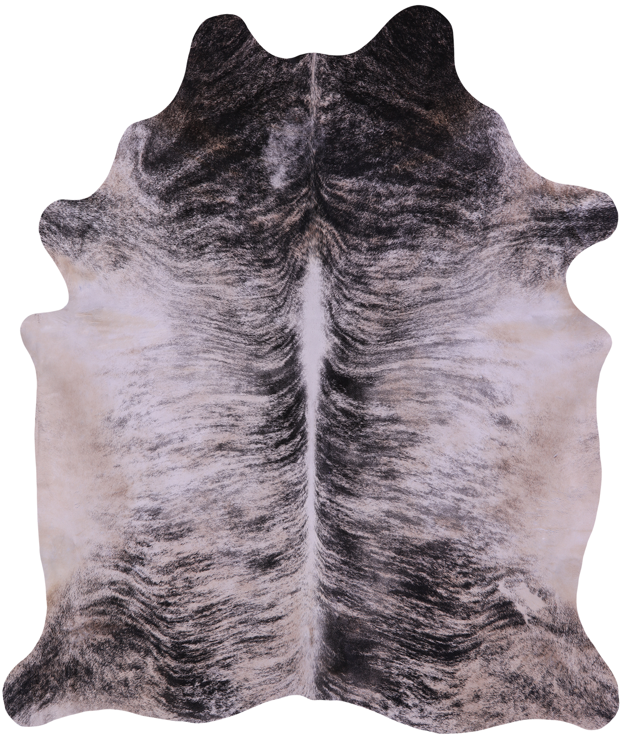 Grey Brindle Natural Cowhide Rug - XX-Large 8' 2"H x 6' 10"W