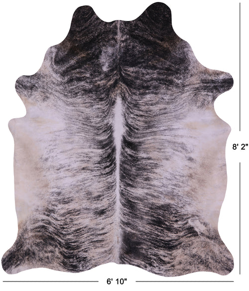 Grey Brindle Natural Cowhide Rug - XX-Large 8' 2