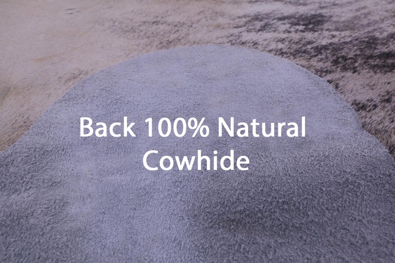 Grey Brindle Natural Cowhide Rug - XX-Large 8' 2"H x 6' 10"W
