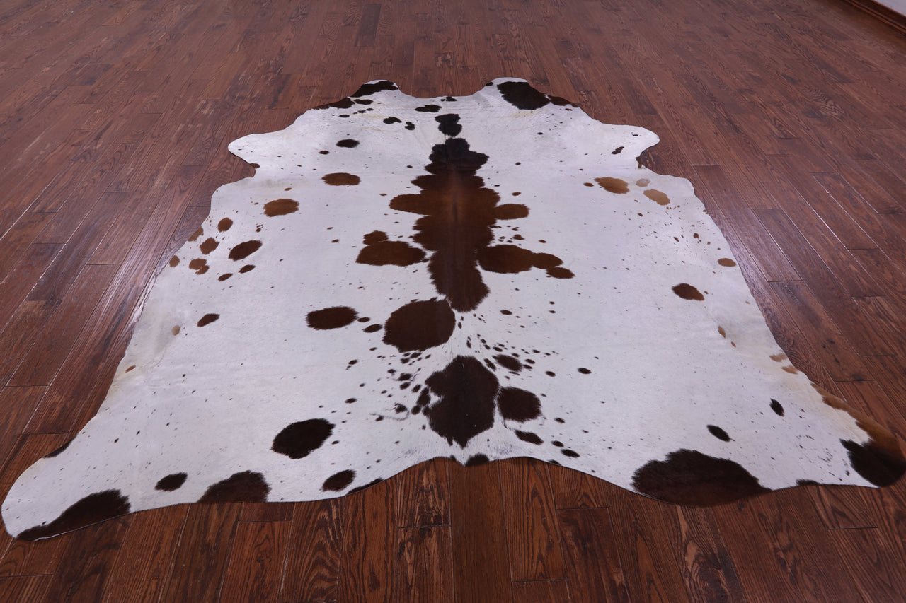 Brown Salt & Pepper Natural Cowhide Rug - XX-Large 8' 0"H x 7' 6"W