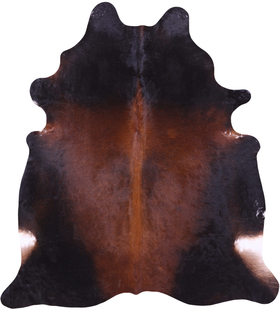 Dark Brown Natural Cowhide Rug - XX-Large 8' 0"H x 7' 2"W