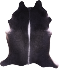 Thumbnail for Black Natural Cowhide Rug - XX-Large 8' 1