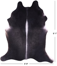 Thumbnail for Black Natural Cowhide Rug - XX-Large 8' 1