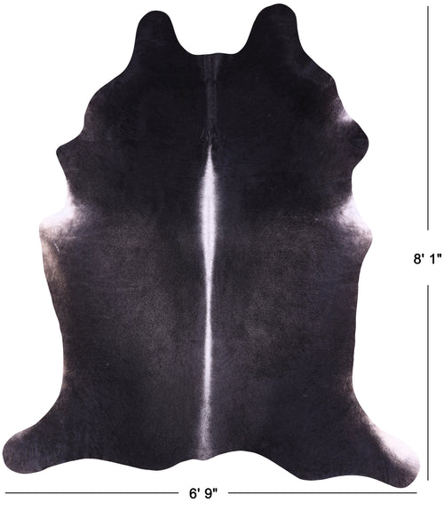Black Natural Cowhide Rug - XX-Large 8' 1