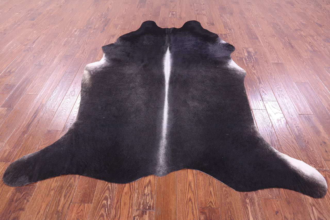 Black Natural Cowhide Rug - XX-Large 8' 1"H x 6' 9"W