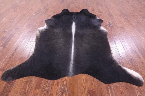 Black Natural Cowhide Rug - XX-Large 8' 1
