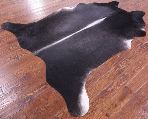 Black Natural Cowhide Rug - XX-Large 8' 1