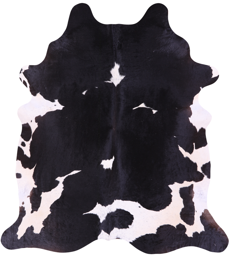 Black & White Natural Cowhide Rug - XX-Large 8' 3"H x 7' 2"W