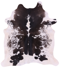Thumbnail for Brown & White Natural Cowhide Rug - X-Large 7' 2