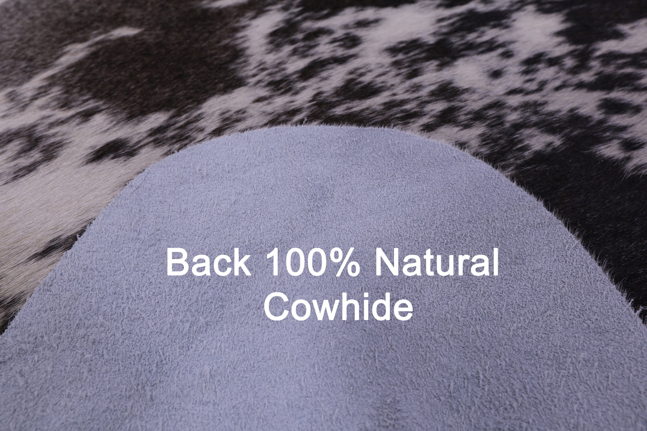 Brown & White Natural Cowhide Rug - X-Large 7' 2"H x 6' 3"W