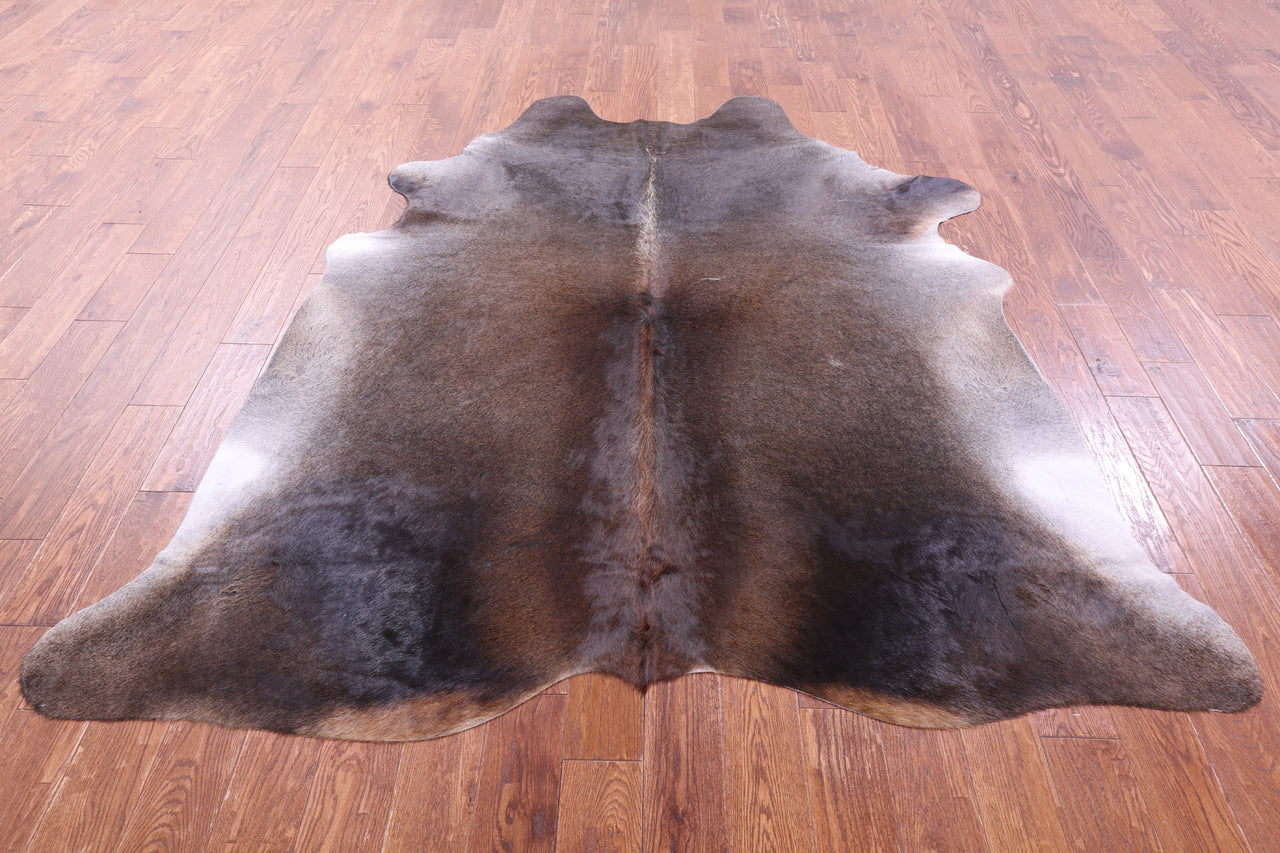 Dark Brown Natural Cowhide Rug - XX-Large 7' 9"H x 6' 9"W