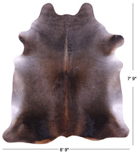 Thumbnail for Dark Brown Natural Cowhide Rug - XX-Large 7' 9