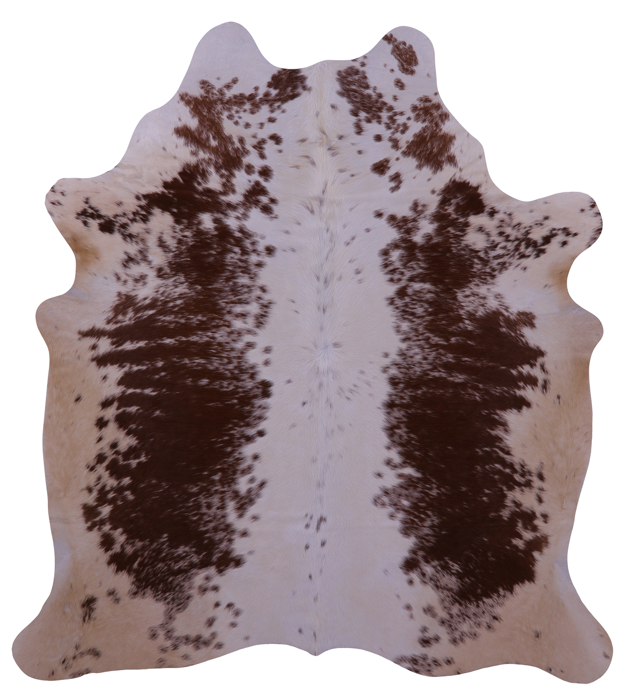 Brown Salt & Pepper Natural Cowhide Rug - X-Large 7' 1"H x 6' 3"W