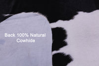 Thumbnail for Black & White Natural Cowhide Rug - XX-Large 7' 9