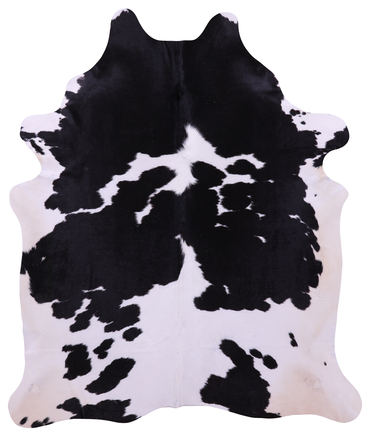 Black & White Natural Cowhide Rug - XX-Large 7' 9"H x 6' 6"W