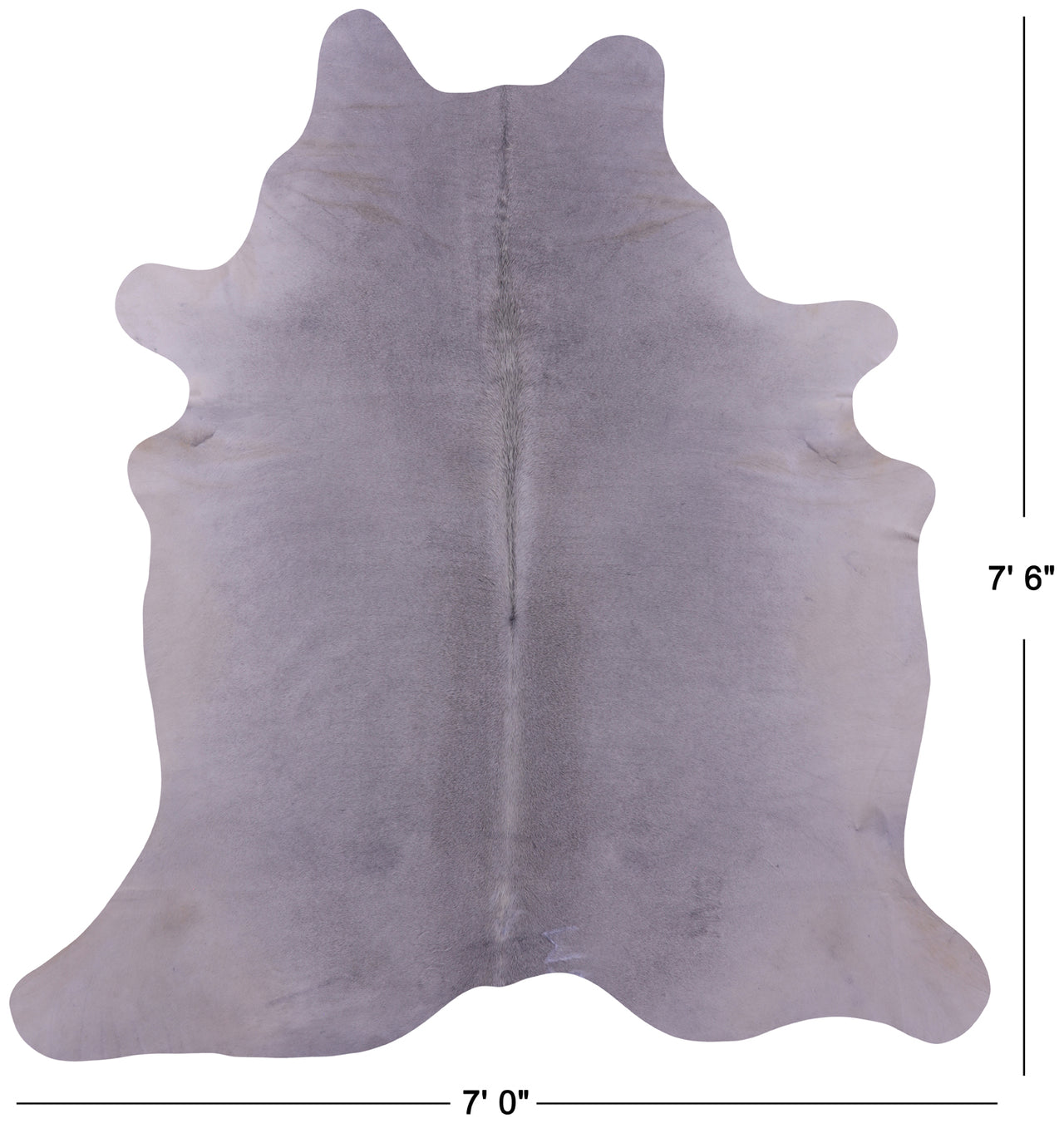 Grey Natural Cowhide Rug - XX-Large 7' 6"H x 7' 0"W