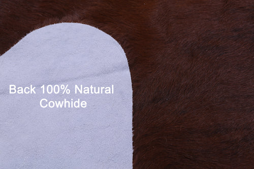 Brown & White Natural Cowhide Rug - XX-Large 7' 4