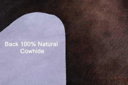 Dark Brown Natural Cowhide Rug - XX-Large 7' 9