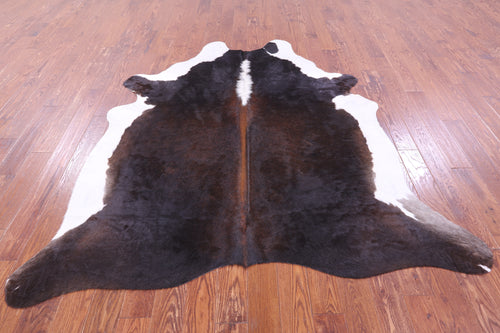 Brown & White Natural Cowhide Rug - XX-Large 7' 6
