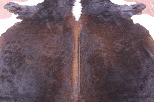 Brown & White Natural Cowhide Rug - XX-Large 7' 6