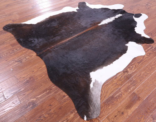 Brown & White Natural Cowhide Rug - XX-Large 7' 6