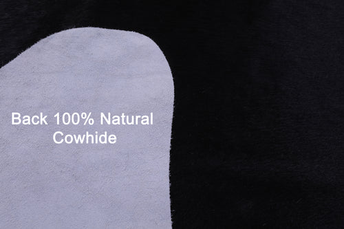 Black & White Natural Cowhide Rug - XX-Large 7' 7