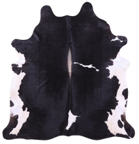 Thumbnail for Black & White Natural Cowhide Rug - XX-Large 7' 7