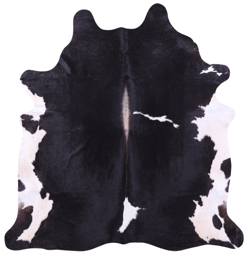 Black & White Natural Cowhide Rug - XX-Large 7' 7
