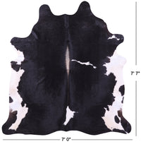 Thumbnail for Black & White Natural Cowhide Rug - XX-Large 7' 7