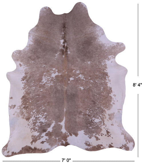 Brown Salt & Pepper Natural Cowhide Rug - XX-Large 8' 4