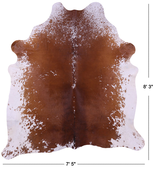 Brown Salt & Pepper Natural Cowhide Rug - XX-Large 8' 3