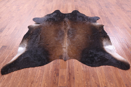 Dark Brown Natural Cowhide Rug - XX-Large 7' 10