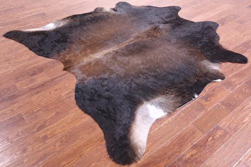 Dark Brown Natural Cowhide Rug - XX-Large 7' 10