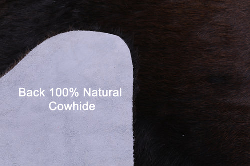 Dark Brown Natural Cowhide Rug - XX-Large 7' 10