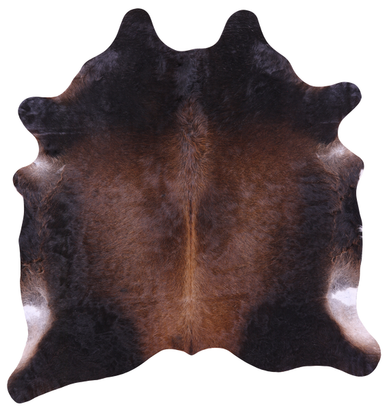 Dark Brown Natural Cowhide Rug - XX-Large 7' 10"H x 7' 4"W