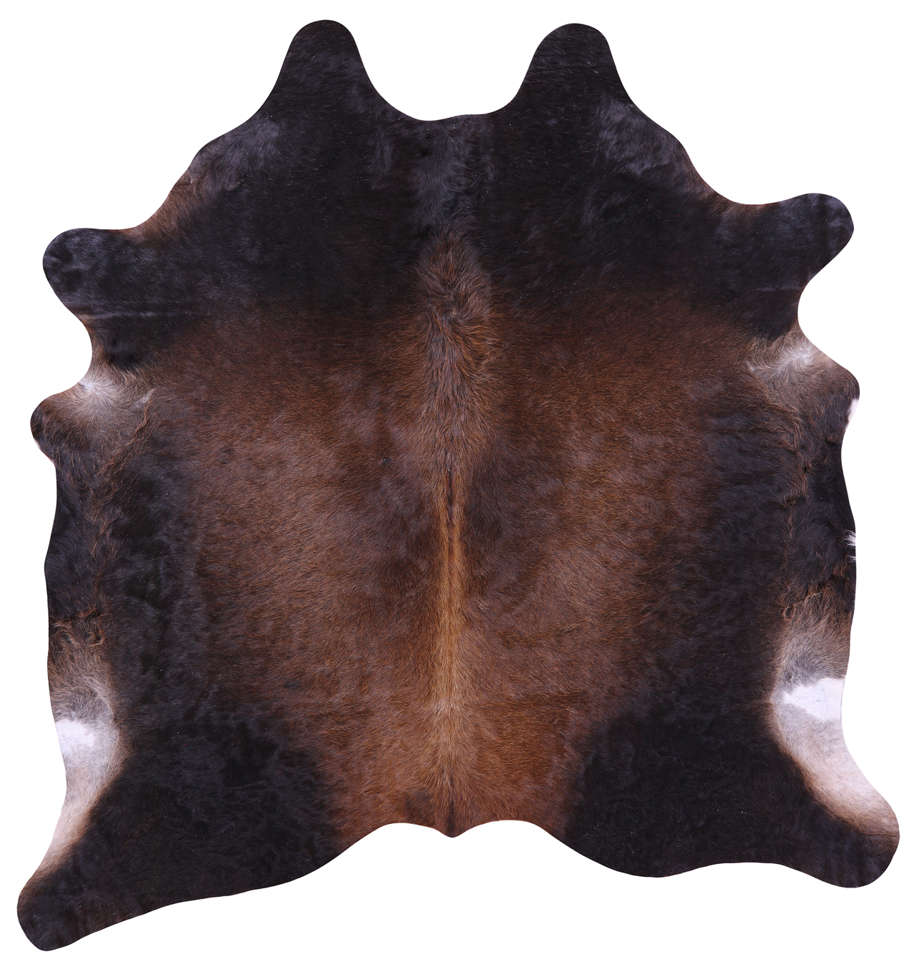 Dark Brown Natural Cowhide Rug - XX-Large 7' 10"H x 7' 4"W