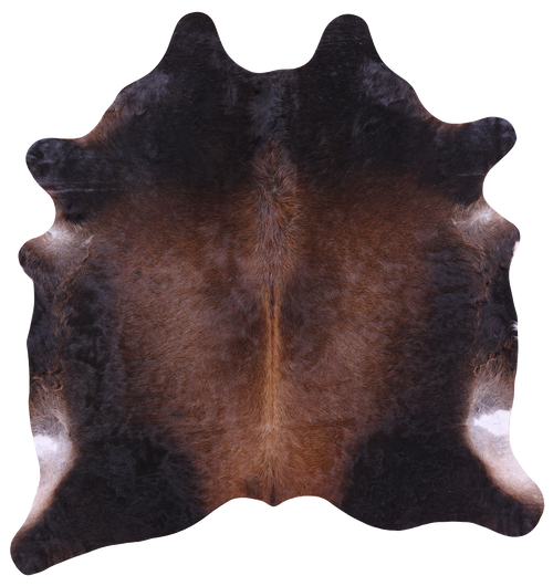Dark Brown Natural Cowhide Rug - XX-Large 7' 10
